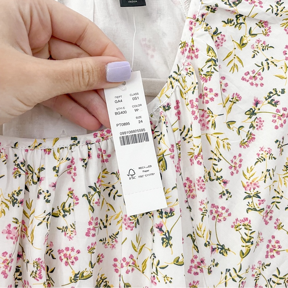 NEW J. Crew Side-cutout cotton poplin dress meadow floral - Picture 5 of 8